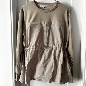 Season Reason by lin and red Beige Waist Adjustable Sweatshirts
